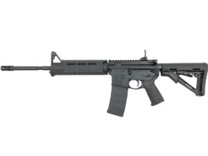 Bushmaster M4 Patrolman's Flat Top MOE AR15 Rifle - Black | 5.56NATO | 16" Barrel | Magpul MOE Furniture | Flip -Up Rear Sight | A2 Birdcage flash hider