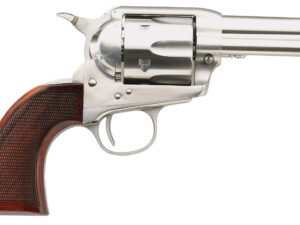Taylors & Company 550818 Runnin Iron  45 Colt (LC) Caliber with 3.50"  Barrel, 6rd Capacity Cylinder, Overall Stainless Steel Finish & Checkered Walnut Grip