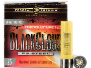 Federal PWBX2093 Black Cloud FS 20Gauge 3" 1oz 3Shot 25 Per Box/10 Case