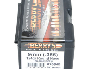 Berry's 76848 Superior Pistol 9mm/356 124gr Round Nose 250/Box