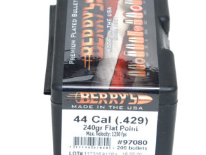 Berry's 97080 Superior Pistol 44Cal 240gr Flat Point 200/Box