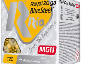Rio Ammunition RBSM204 BlueSteel Royal 20Gauge 3" 1oz 4Shot 25 Per Box/10 Case
