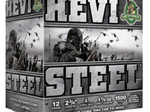 HEVI-Shot HS61224 HEVI-Steel  12Gauge 2.75" 1 1/8oz 4Shot 25 Per Box/10 Case