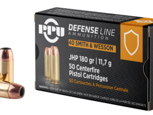 PPU PPD40 Defense  40S&W 180gr Jacketed Hollow Point 50 Per Box/10 Case