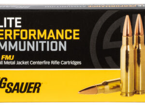 Sig Sauer E308B120 Elite Performance  308 Win 150 gr Full Metal Jacket 20 Per Box/ 25 Case