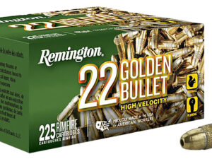 Remington Ammunition 21229 Golden Bullet Rimfire 22LR 36gr Plated Hollow Point 225 Per Box/10 Case