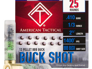 ATI ATIAC410BBB Shotshell  410Gauge 12Pellets BBBShot 25 Per Box/10 Case
