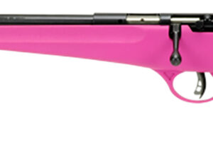 Savage Arms 13844 Rascal  Youth 22 LR 1rd 16.13" Matte Black Sporter Barrel, Matte Black Carbon Steel Receiver, Pink Fixed Synthetic Stock, Left Hand