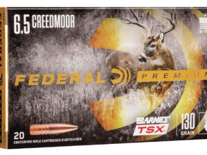 Federal P65CRDBTSX1 Premium  6.5Creedmoor 130gr Barnes TSX 20 Per Box/10 Case