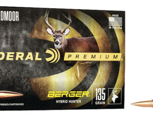 Federal P65CRDBCH1 Premium  6.5Creedmoor 135gr Berger Hybrid Hunter 20 Per Box/10 Case