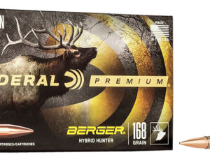 Federal P308BCH1 Premium  308Win 168gr Berger Hybrid Hunter 20 Per Box/10 Case