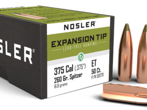 Nosler 59379 E-Tip  375Cal 260gr Spitzer Boat Tail 50/Box