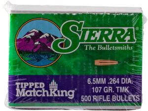 Sierra 7407C Tipped MatchKing  6.5Creedmoor 107gr Tipped MatchKing 500/Box