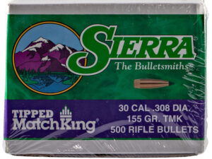 Sierra 7755C Tipped MatchKing  30Cal 155gr Tipped MatchKing 500/Box