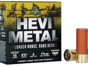 HEVI-Metal HS38702 HEVI-Metal Longer Range 12Gauge 2.75" 1 1/8oz 2Shot 25 Per Box/10 Case