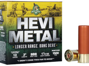 HEVI-Metal HS38008 HEVI-Metal Longer Range 12Gauge 3" 1 1/4oz BBBShot 25 Per Box/10 Case