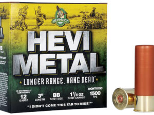 HEVI-Metal HS38088 HEVI-Metal Longer Range 12Gauge 3" 1 1/4oz BBShot 25 Per Box/10 Case