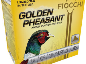 Fiocchi 16GP5 Golden Pheasant Extrema 16Gauge 2.75" 1 1/8oz 5Shot 25 Per Box/10 Case