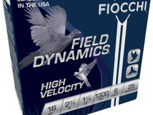 Fiocchi 16HV6 Field Dynamics High Velocity 16Gauge 2.75" 1 1/8oz 6Shot 25 Per Box/10 Case