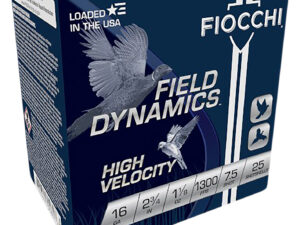 Fiocchi 16HV75 Field Dynamics High Velocity 16Gauge 2.75" 1 1/8oz 7.5Shot 25 Per Box/10 Case