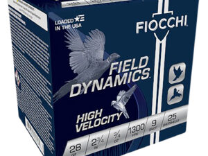 Fiocchi 28HV9 Field Dynamics High Velocity 28Gauge 2.75" 3/4oz 9Shot 25 Per Box/10 Case
