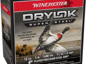 Winchester Ammo XSV1234 Drylok Super Steel Magnum 12Gauge 3" 1 1/4oz 4Shot 25 Per Box/10 Case