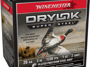 Winchester Ammo XSM2032 Drylok Super Steel Magnum 20Gauge 3" 1oz 2Shot 25 Per Box/10 Case