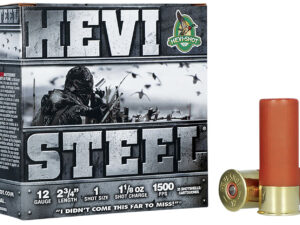 HEVI-Shot HS61221 HEVI-Steel  12Gauge 2.75" 1 1/8oz 1Shot 25 Per Box/10 Case