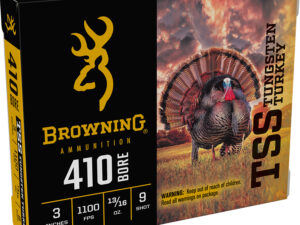 Browning Ammo B193924139 TSS Tungsten Turkey 410Gauge 3" 13/16oz Tungsten 9Shot 5 Per Box/20 Case