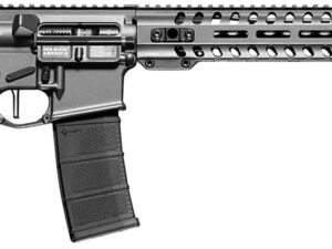 Patriot Ordnance Factory 01645 Minuteman Direct Impingement 5.56x45mm 30+1 16.50" Nitride Treated Threaded Barrel, Tungsten Cerakote Receiver, Synthetic 6 Position MFT Minimalist Stock