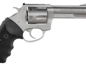 Charter Arms 74442 Bulldog Target Large 44 Special, 5 Shot 4.20" Matte Stainless Steel Barrel, Cylinder & Frame w/Black Finger Grooved Rubber Grip