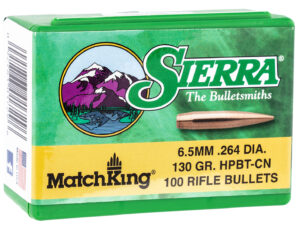 Sierra 1729 MatchKing  6.5Creedmoor 130gr Hollow Point Boat Tail 100/Box
