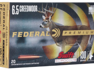 Federal P65CRDSS1 Premium  6.5Creedmoor 130gr Swift Scirocco II 20 Per Box/10 Case