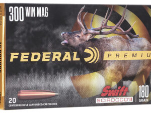 Federal P300WSS1 Premium  300WinMag 180gr Swift Scirocco II 20 Per Box/10 Case