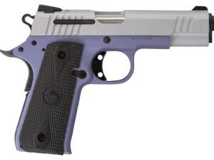 Citadel CIT380OLALA M1911 Baby Compact Frame 380 ACP 7+1, 3.75" Stainless Steel Barrel, Silver Serrated Steel Slide, Crushed Orchard Cerakote Aluminum Frame w/Beavertail, Ambidextrous