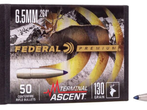 Federal PB264TA1 Premium Terminal Ascent Component 6.5mm 130gr 50 Per Box/4 Case
