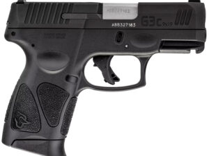 Taurus 1G3C93110 G3C  Compact Frame 9mm Luger 10+1 3.26" Matte Stainless Steel Barrel, Matte Black Tenifer Serrated Steel Slide, Black Polymer Frame w/Picatinny Rail, Black Polymer Grip, Right Hand