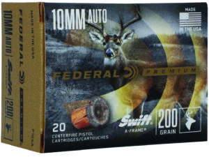 Federal P10SA Premium  10mmAuto 200gr Swift A Frame 20 Per Box/10 Case