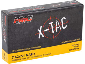 PMC 762X X-Tac  7.62x51mmNATO 147gr Full Metal Jacket Boat Tail 20 Per Box/25 Case