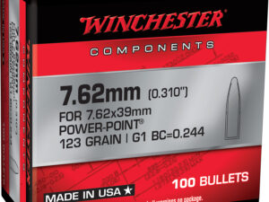Winchester Ammo WB762P123X Centerfire Rifle  7.62mm 123gr Power Point 100 Per Box/10 Case