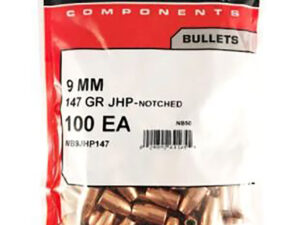 Winchester Ammo WB9JHP147D Centerfire Handgun Reloading 9mm 147gr Jacketed Hollow Point 500 Per Box/4 Case