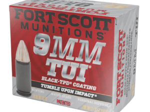 Fort Scott Munitions 9MM115SCVTPD Tumble Upon Impact (TUI)  9mmLuger 115gr Solid Copper Spun 20 Per Box/25 Case *TPD-9 Coated