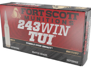 Fort Scott Munitions 243080SCV Tumble Upon Impact (TUI) Rifle 243Win 80gr Solid Copper Spun 20 Per Box/10 Case