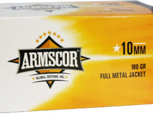 Armscor 50440 Precision Value Pack 10mmAuto 180gr Full Metal Jacket 100 Per Box/12 Case