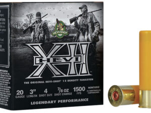 HEVI-Shot HS52204 HEVI-XII  20Gauge 3" 7/8oz Tungsten 4Shot 25 Per Box/10 Case