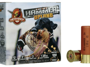 HEVI-Shot HS29113 HEVI-Hammer Upland 12Gauge 3" 1 3/8oz Steel/Bismuth 3Shot 25 Per Box/10 Case