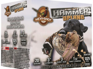 HEVI-Shot HS29213 HEVI-Hammer Upland 20Gauge 3" 1oz Steel/Bismuth 3Shot 25 Per Box/10 Case