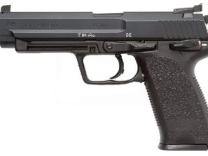 HK 81000364 USP Expert V1 SA/DA 45 ACP Caliber with 5.19" Barrel, 12+1 Capacity, Overall Black Finish, Serrated Trigger Guard Frame, Serrated Long Steel Slide & Polymer Grip Includes 2 Mags