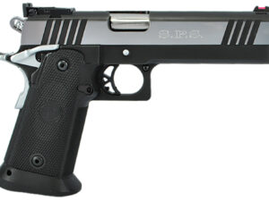 TriStar 85674 SPS Pantera 1911 9mm Luger 18+1, 5" Stainless Steel Barrel, Black Chrome Serrated Steel Slide, Black Steel Frame w/Beavertail, Black Polymer Grip