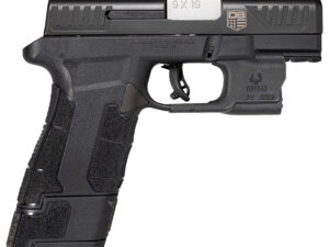 Diamondback DB0301P001 DBAM29 Sub-Compact 9mm Luger 3.50" 12+1,17+1 Overall Black Finish with Serrated Nitride Stainless Steel Slide, Polymer Grip & Picatinny Rail Includes Viridian Laser & Holster